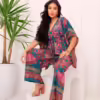 Conjunto Feminino de Calça e Bata Estampada