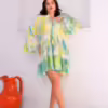 Vestido Curto Tons Verdes
