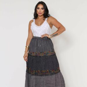 Saia Longa de Viscose