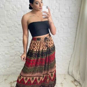 Saia Longa Maia de Viscose