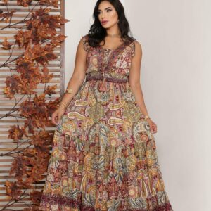 Vestido Longo de Seda