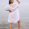 Saída de Branca Branca com faixa azul