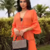 Saída da Praia Indiana Laranja Ondulada